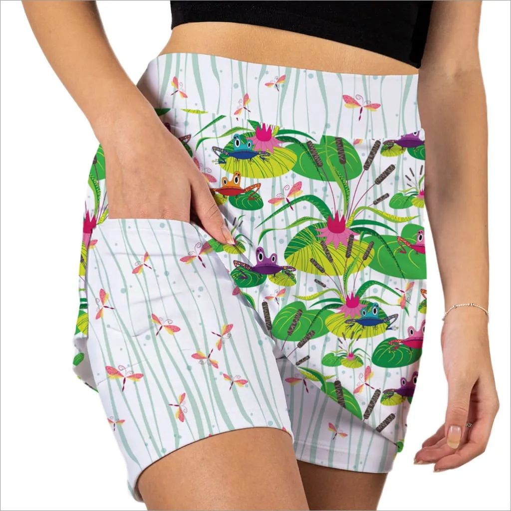 PRINCE CHARMING FROG PRINT SKORT