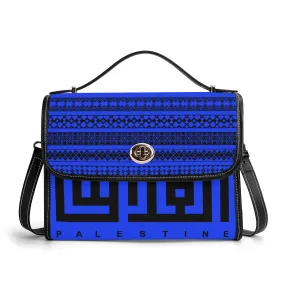 PU Leathe Elegant Blue Velvet Shoulder Bag