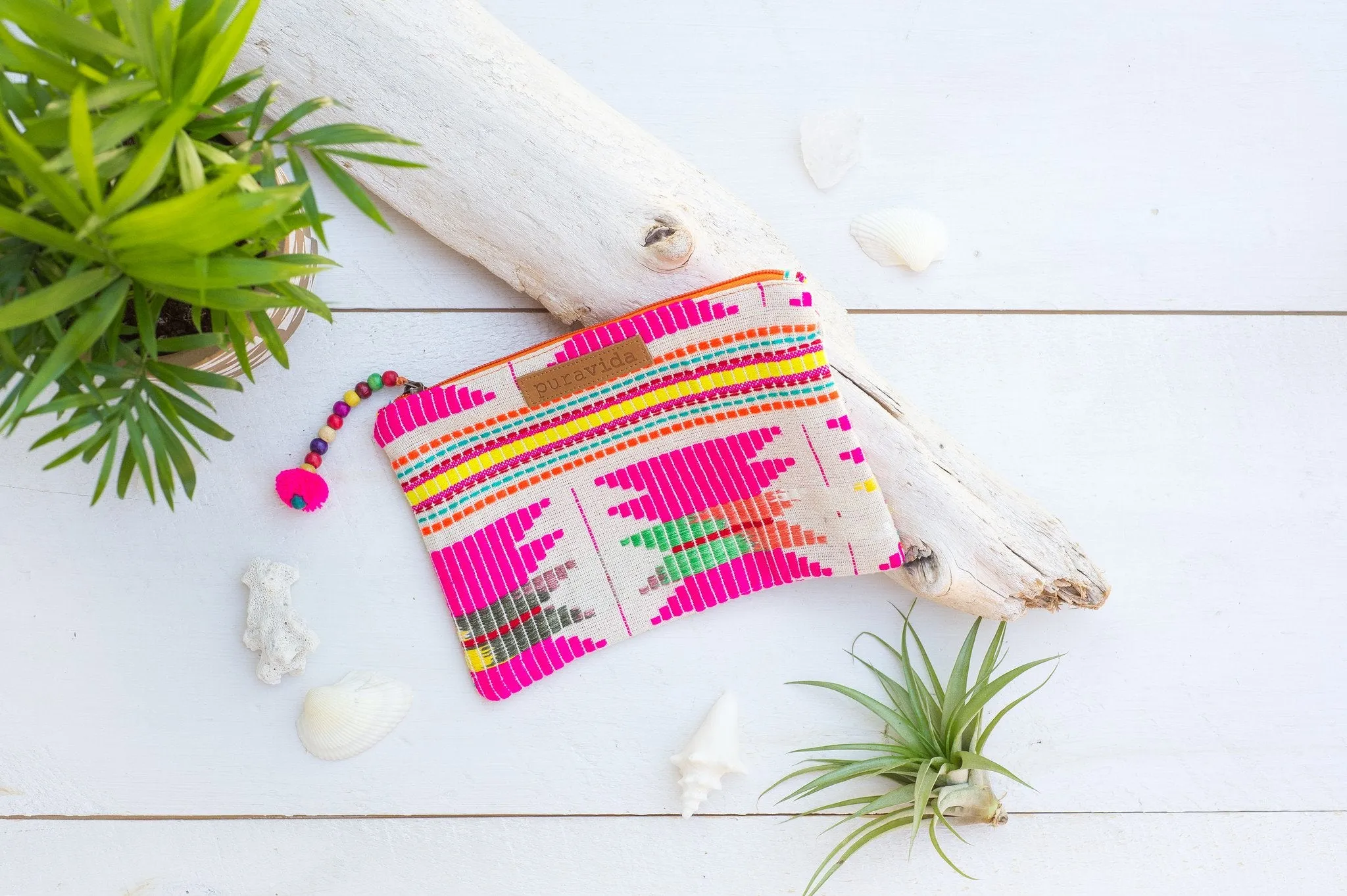 Pura Vida Neon Indian Pouch