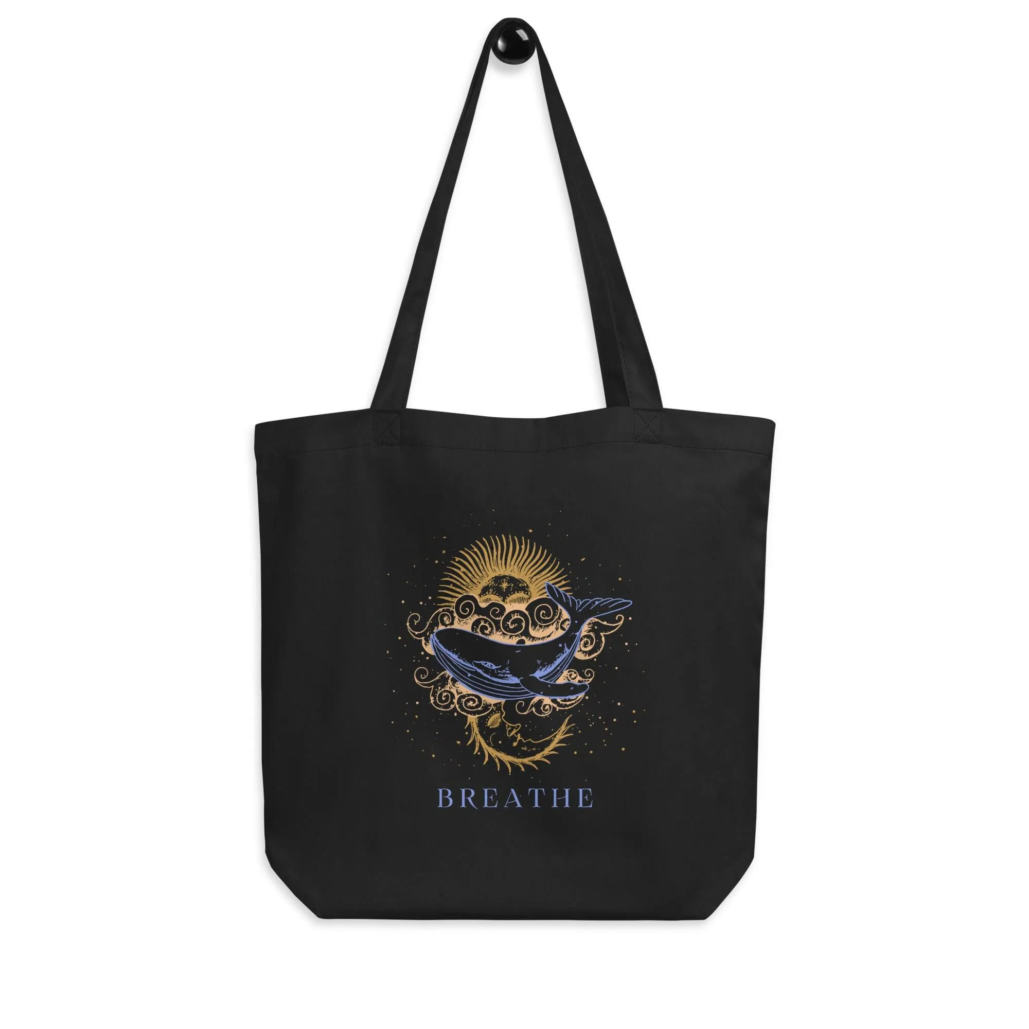 "Breathe" Mystic Whale Tote Bag