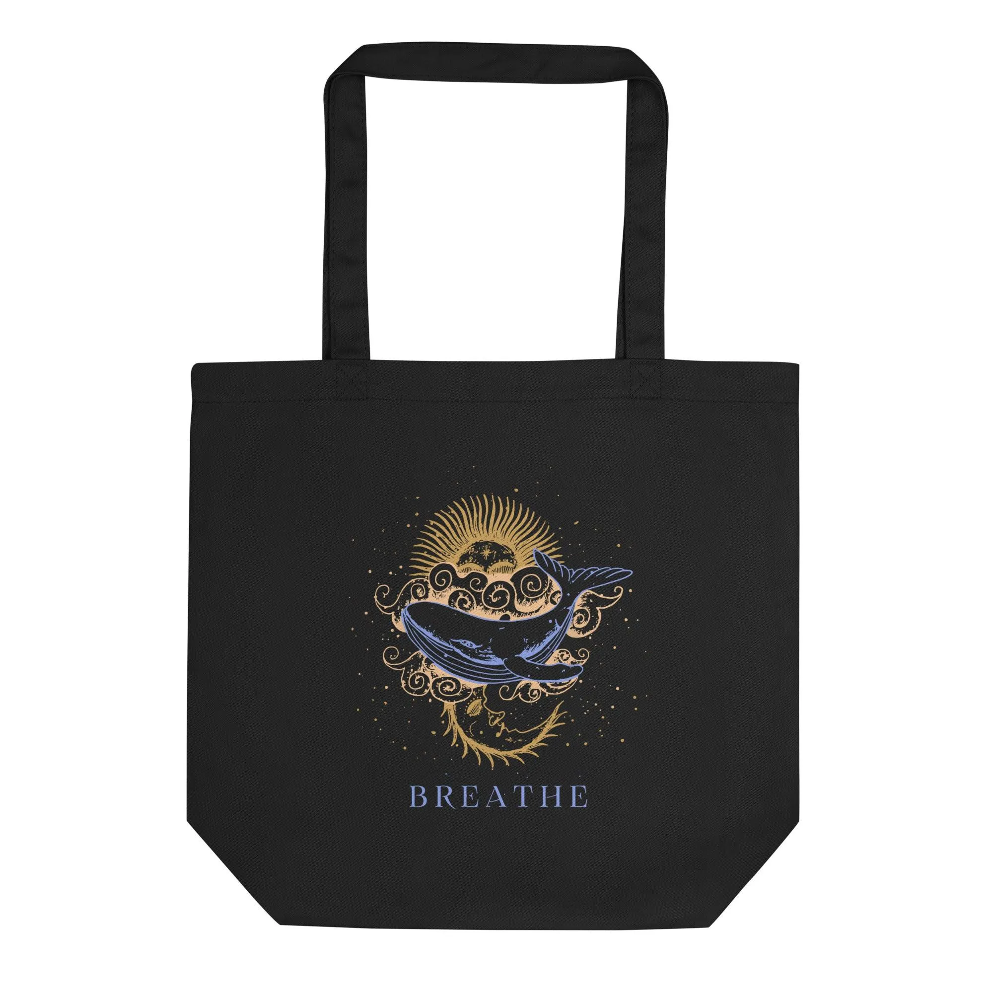 "Breathe" Mystic Whale Tote Bag