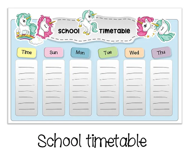 ""Unicorn" School labels packs