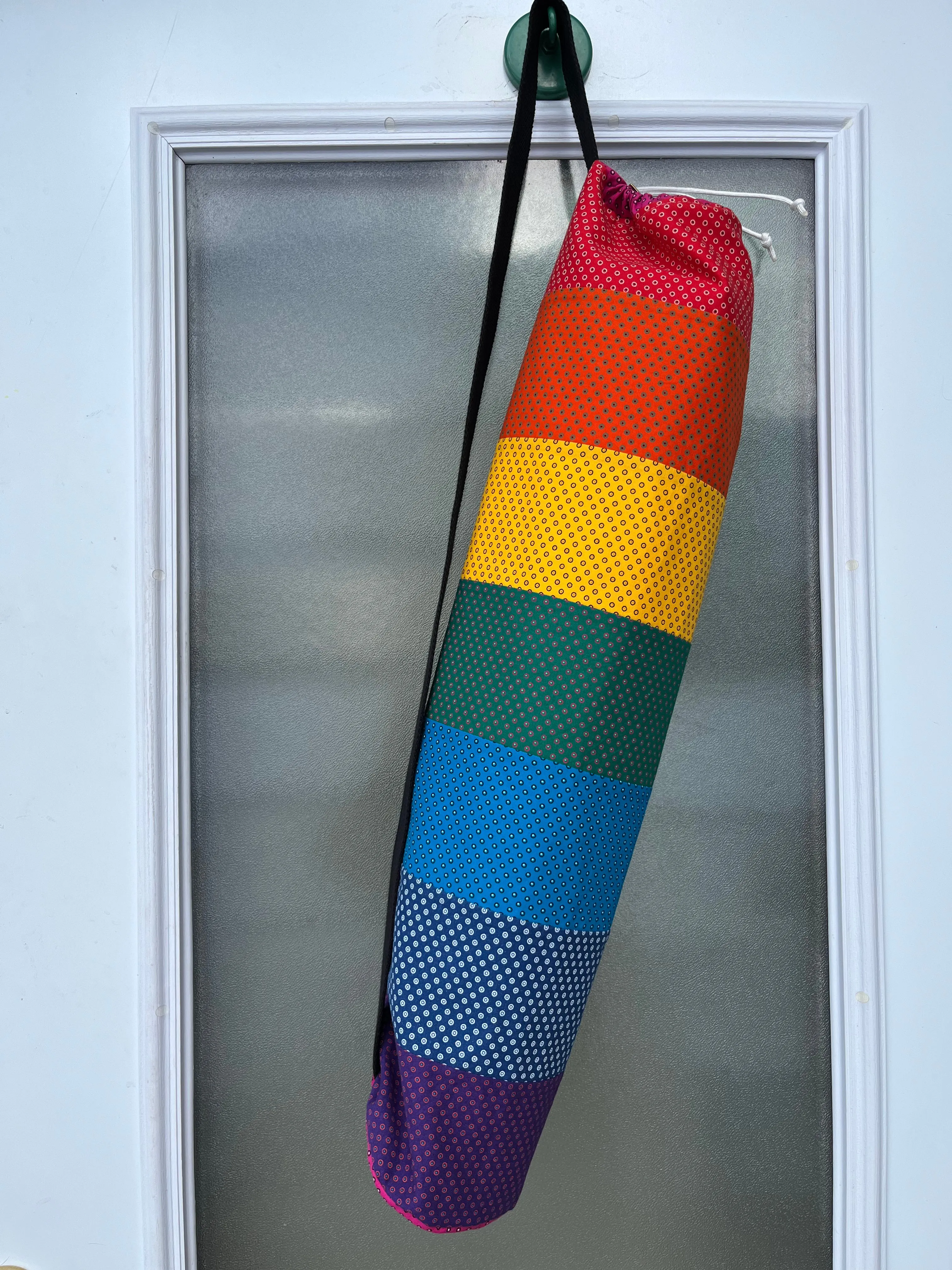 Rainbow Yoga Mat Bag, South African Shweshwe