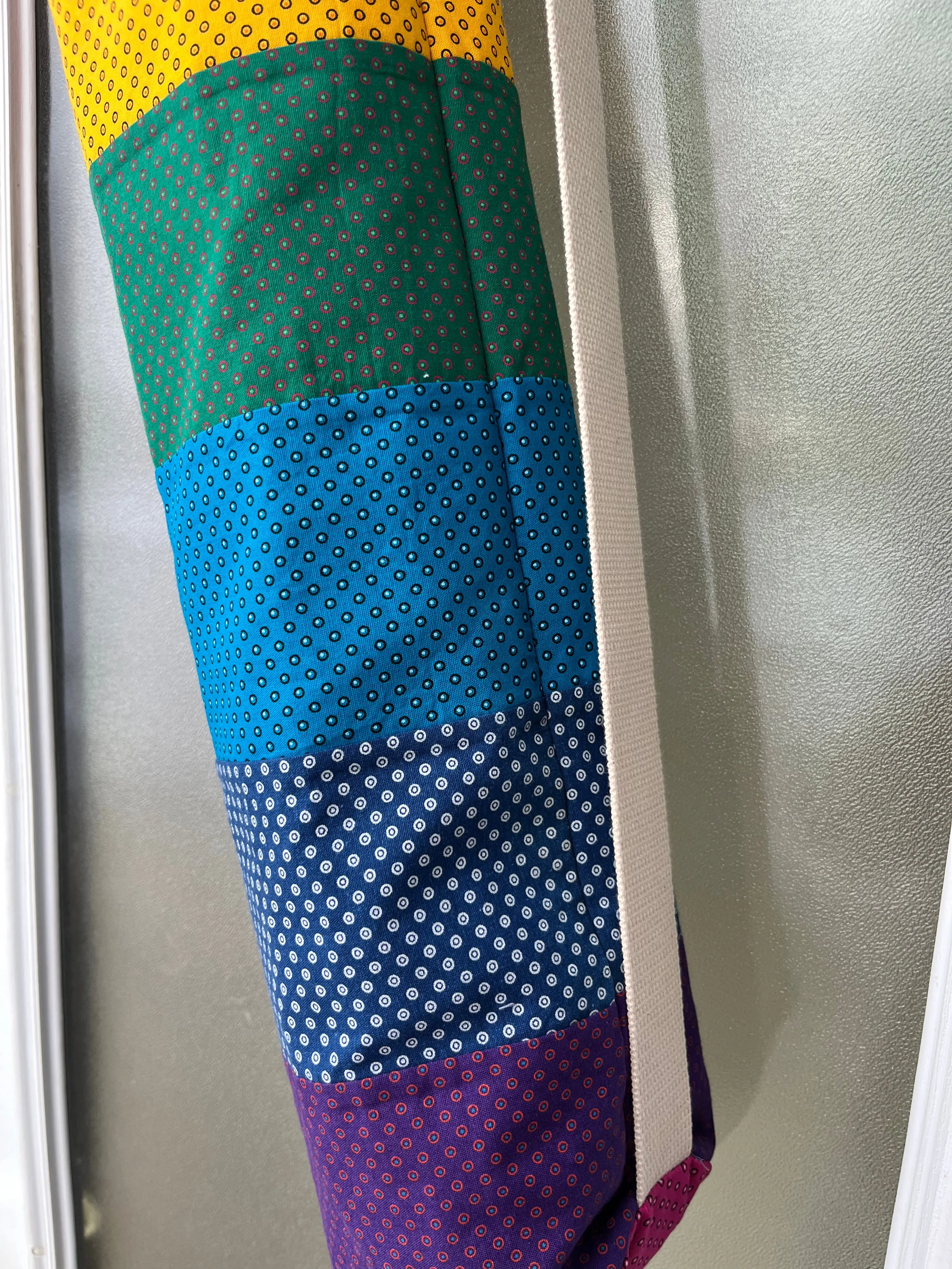 Rainbow Yoga Mat Bag, South African Shweshwe