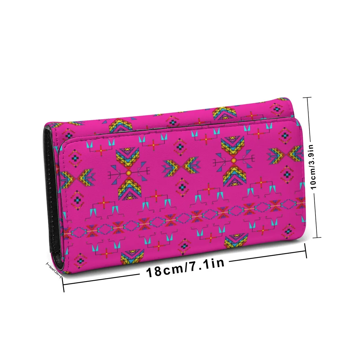 Rainy Chief Rainbow Hot Pink Foldable Wallet