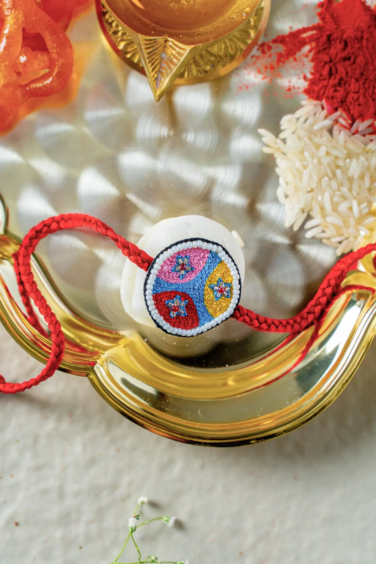 Rangoli Embroidered Rakhi