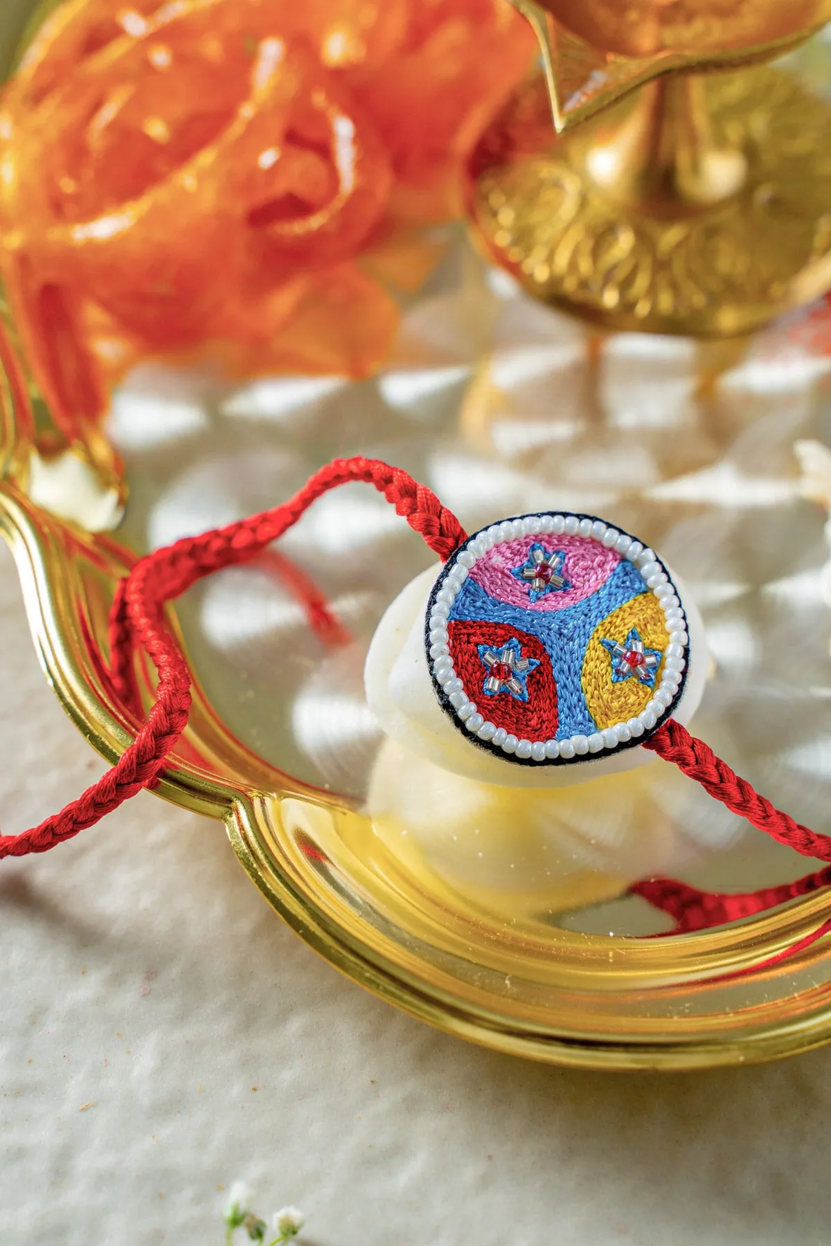 Rangoli Embroidered Rakhi