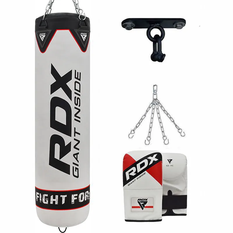 RDX F1 4ft / 5ft 4-in-1 Punch Bag with Mitts and Ceiling Hook Set