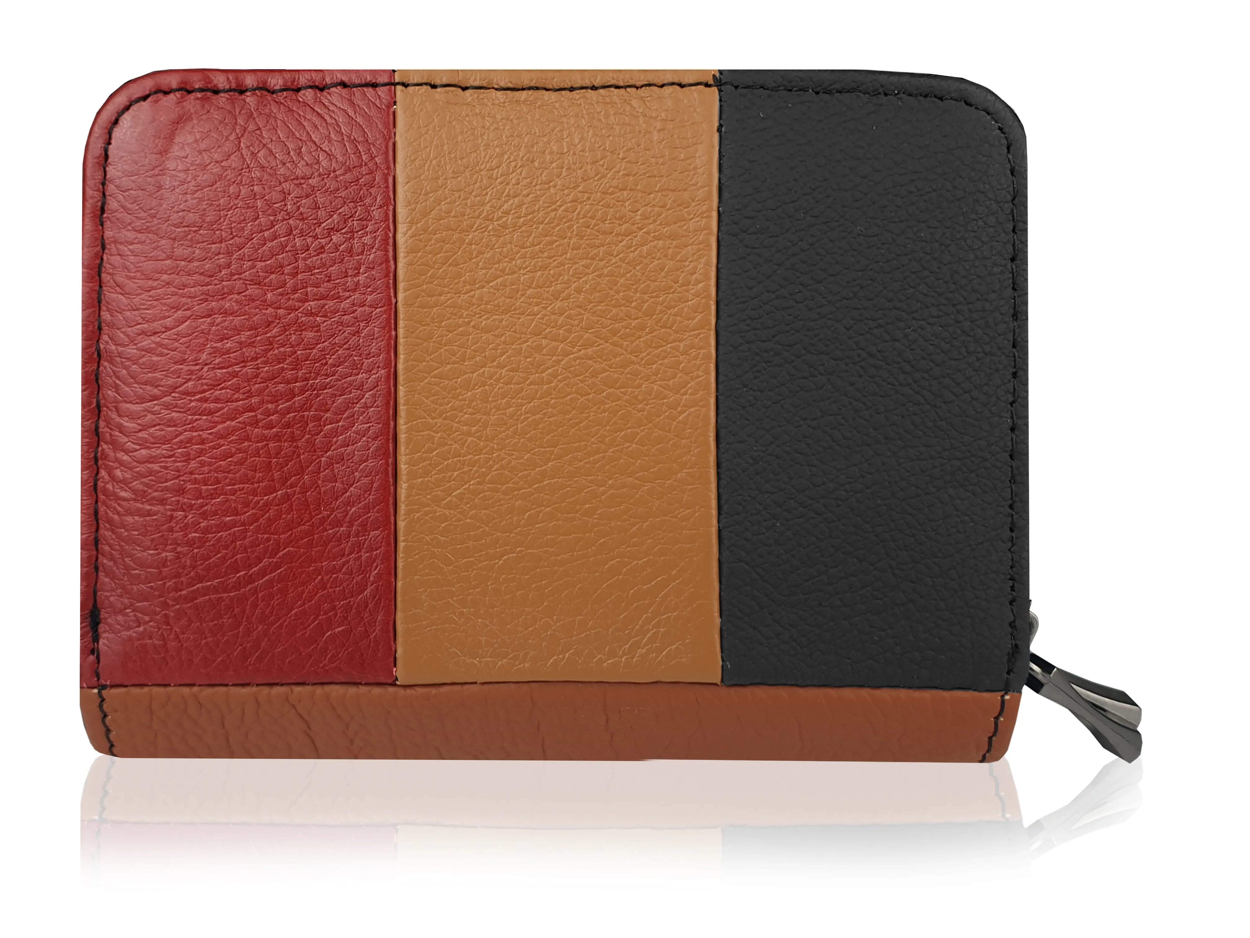 Real Leather Womens Small Purse - Multi Coloured, Designer, RFID Blocking