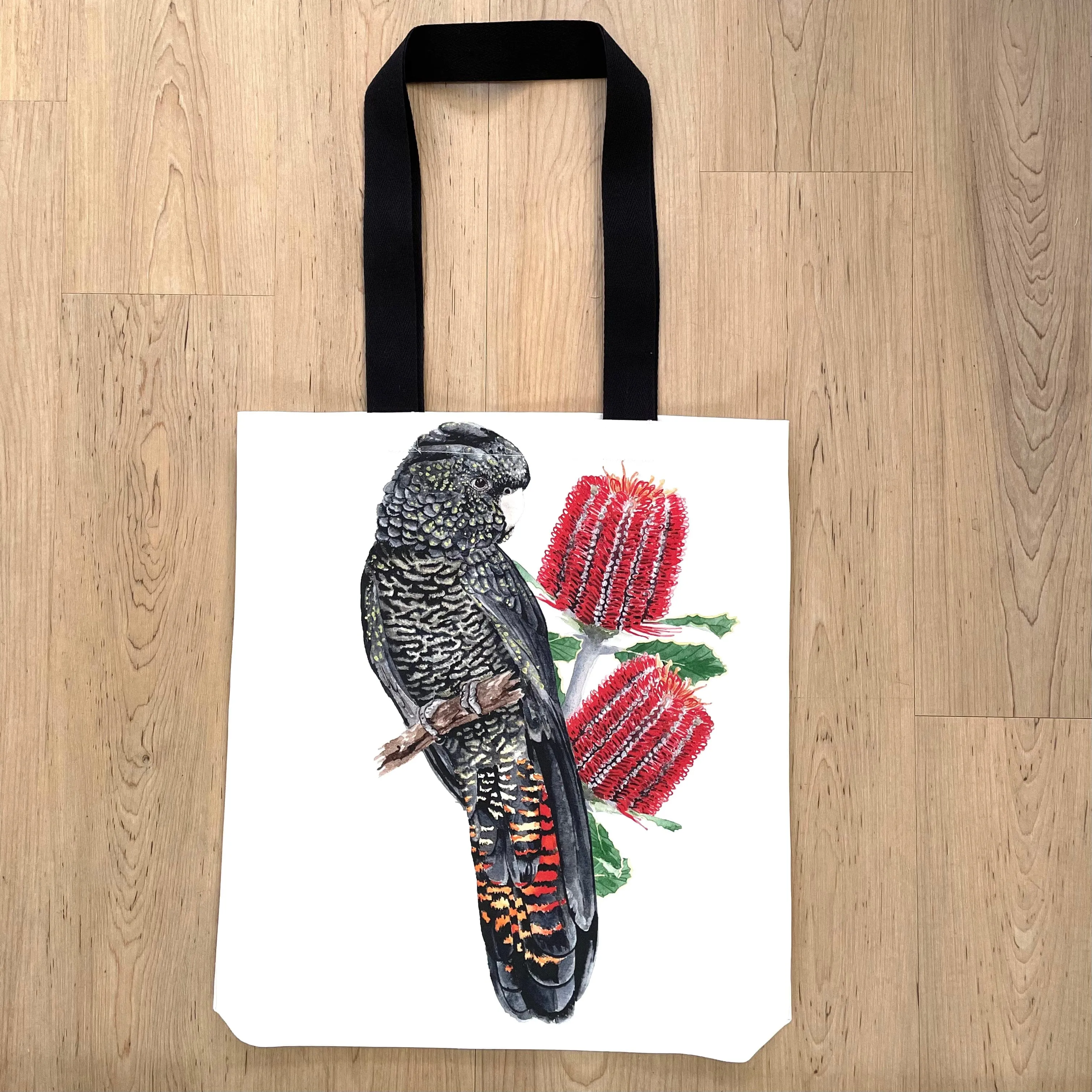 Red Tailed Black Cockatoo Tote Bag