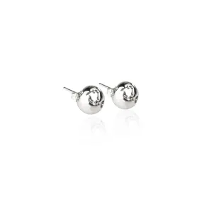 Rhodium World Small Earrings