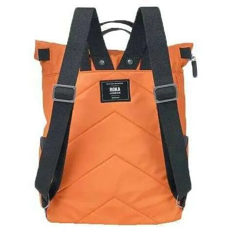 Roka Canfield B Medium Black Label Recycled Nylon Backpack - Burnt Orange