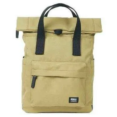 Roka Canfield B Small Black Label Recycled Canvas Backpack - Khaki Green