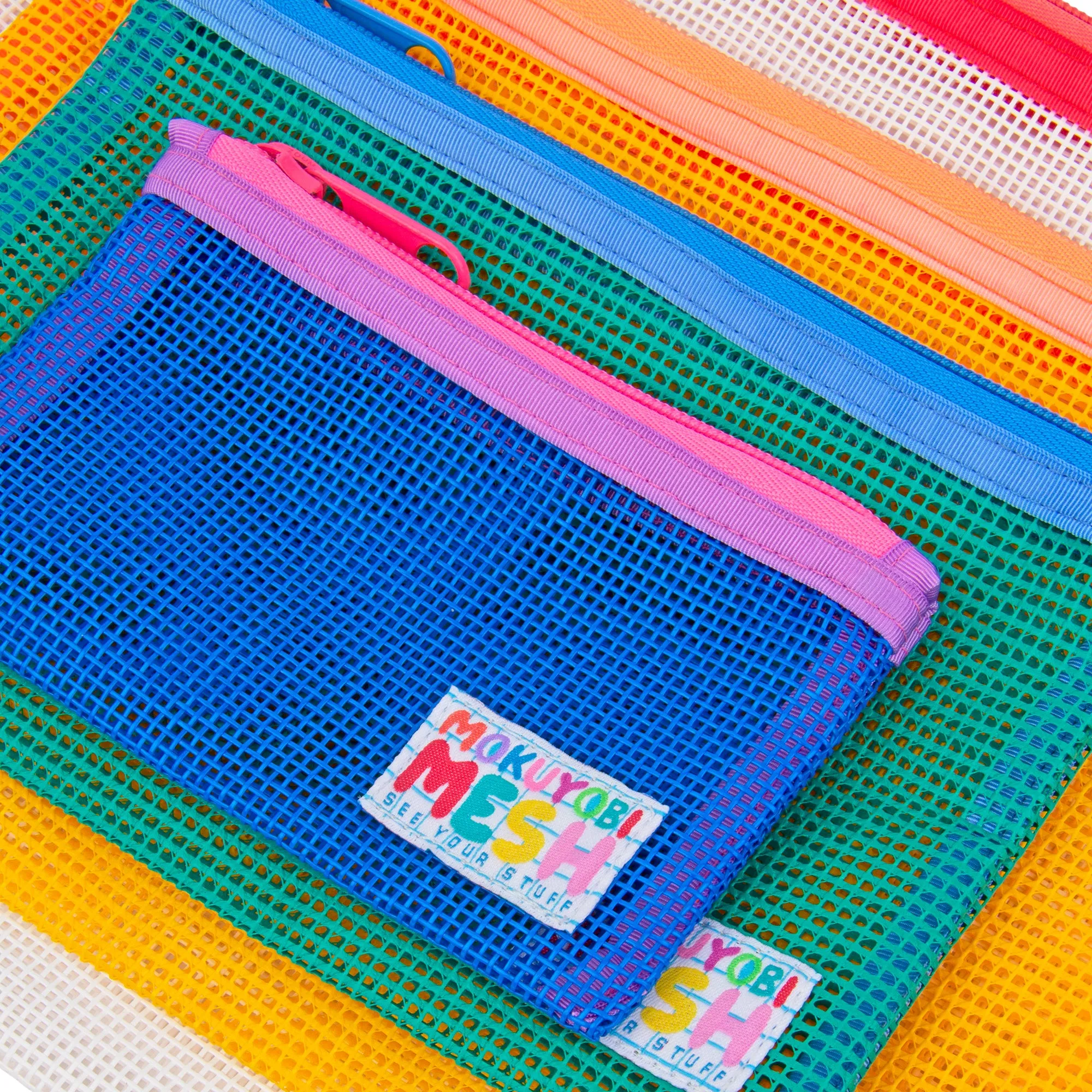 Season Flat Mesh Zip Pouch Set