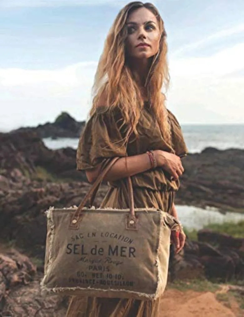 Sel De Mer Upcycled Canvas Myra Bag