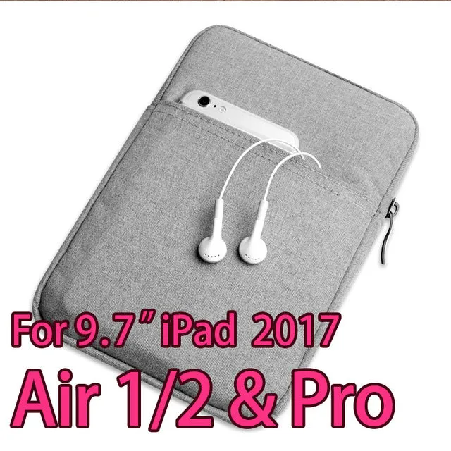 Shockproof Tablet Sleeve Pouch Case for iPad mini 2 3 4 iPad Air 1/2  Pro 9.7 inch Cover thick AKR 2017 New Free Shipping Gift