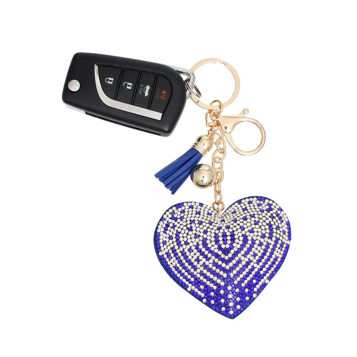 Sigma Gamma Rho Inspired Keychain Blue Heart Keychain Clip