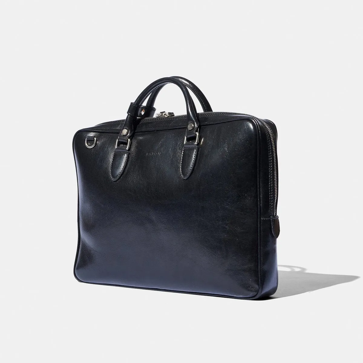 Slim Briefcase BLACK LEATHER