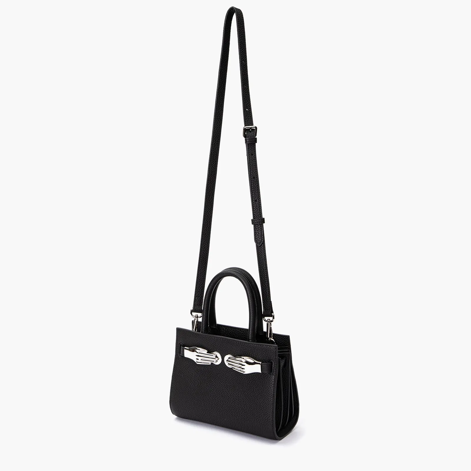 Small Sac De Jour Satchel Bag (Silver Hardware)