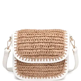 STRAW CROSSBODY BAG