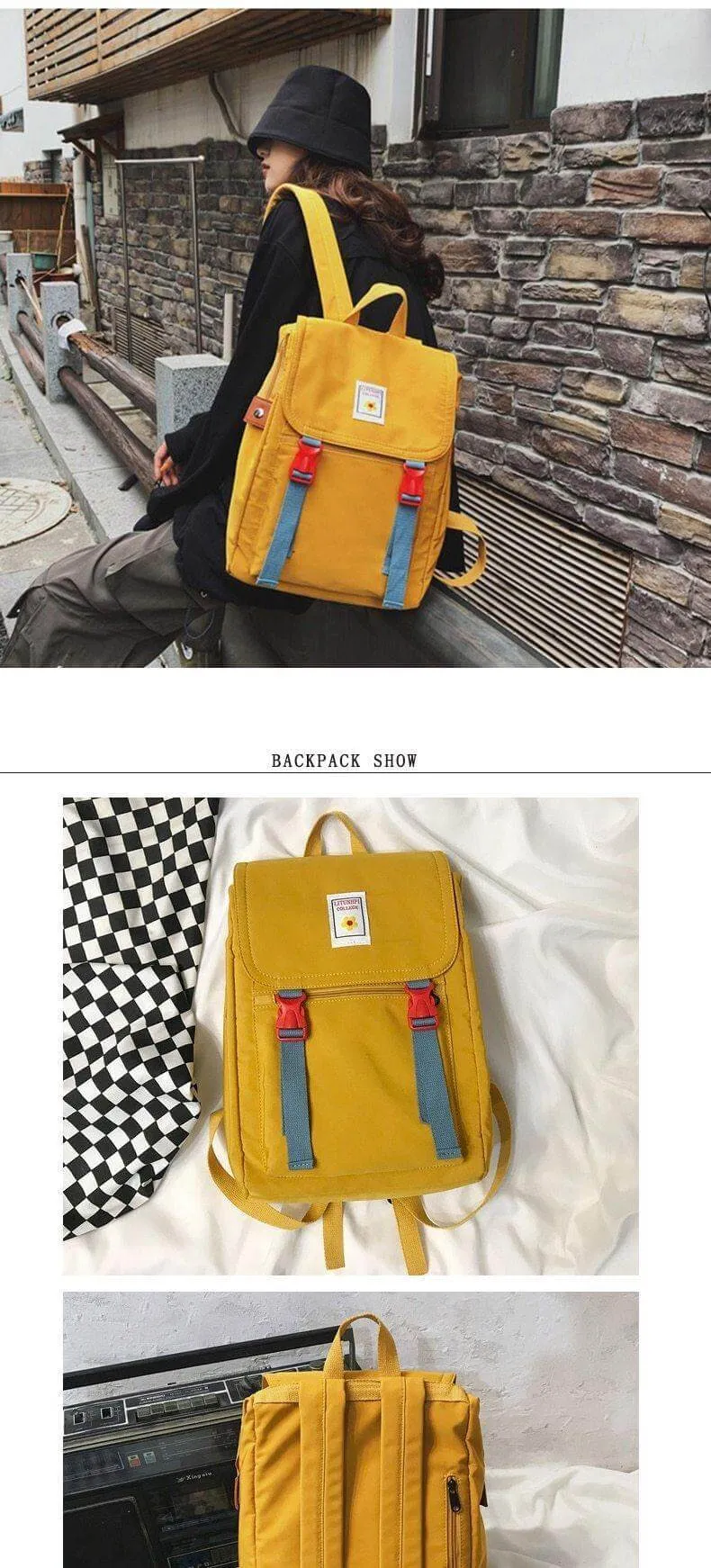 Street Style Waterproof Large Capacity Backpack