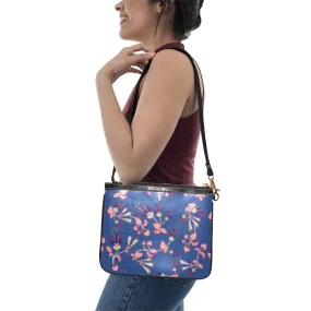 Swift Floral Peach Blue Small Shoulder Bag