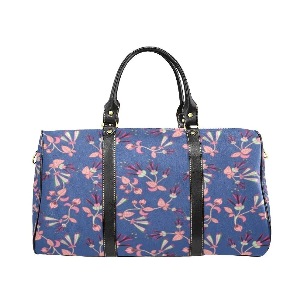 Swift Floral Peach Blue Waterproof Travel Bag/Small