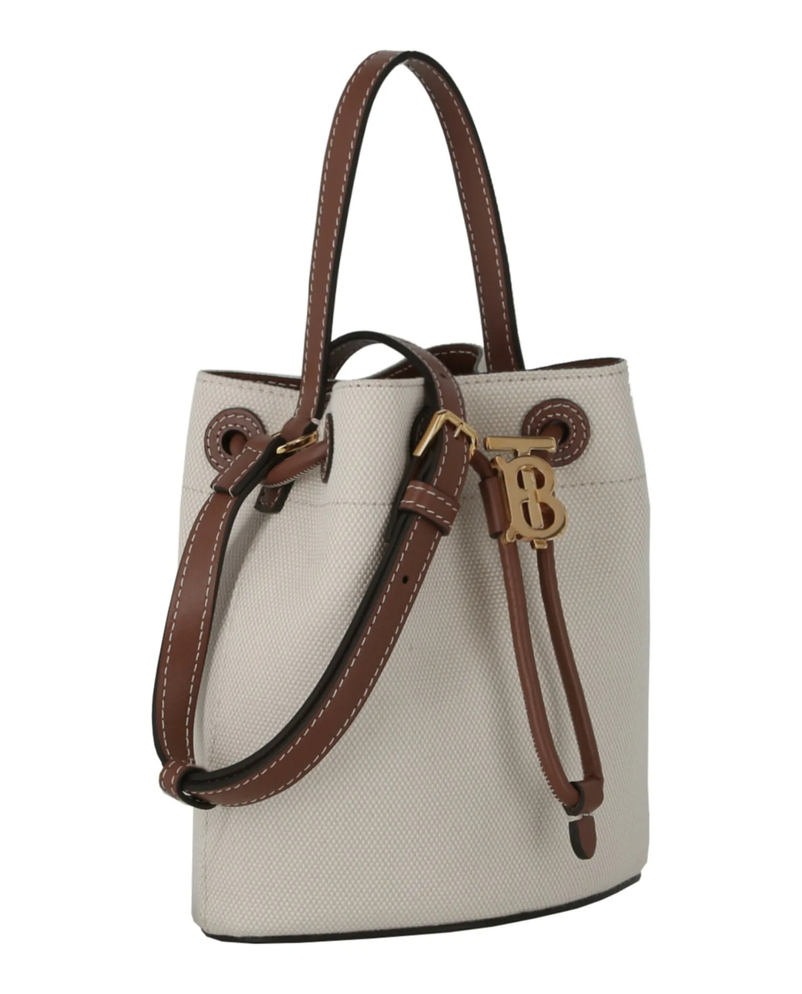 'TB' Cotton Bucket Bag