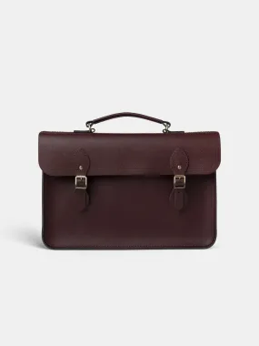 The Briefcase -  Oxblood Saffiano