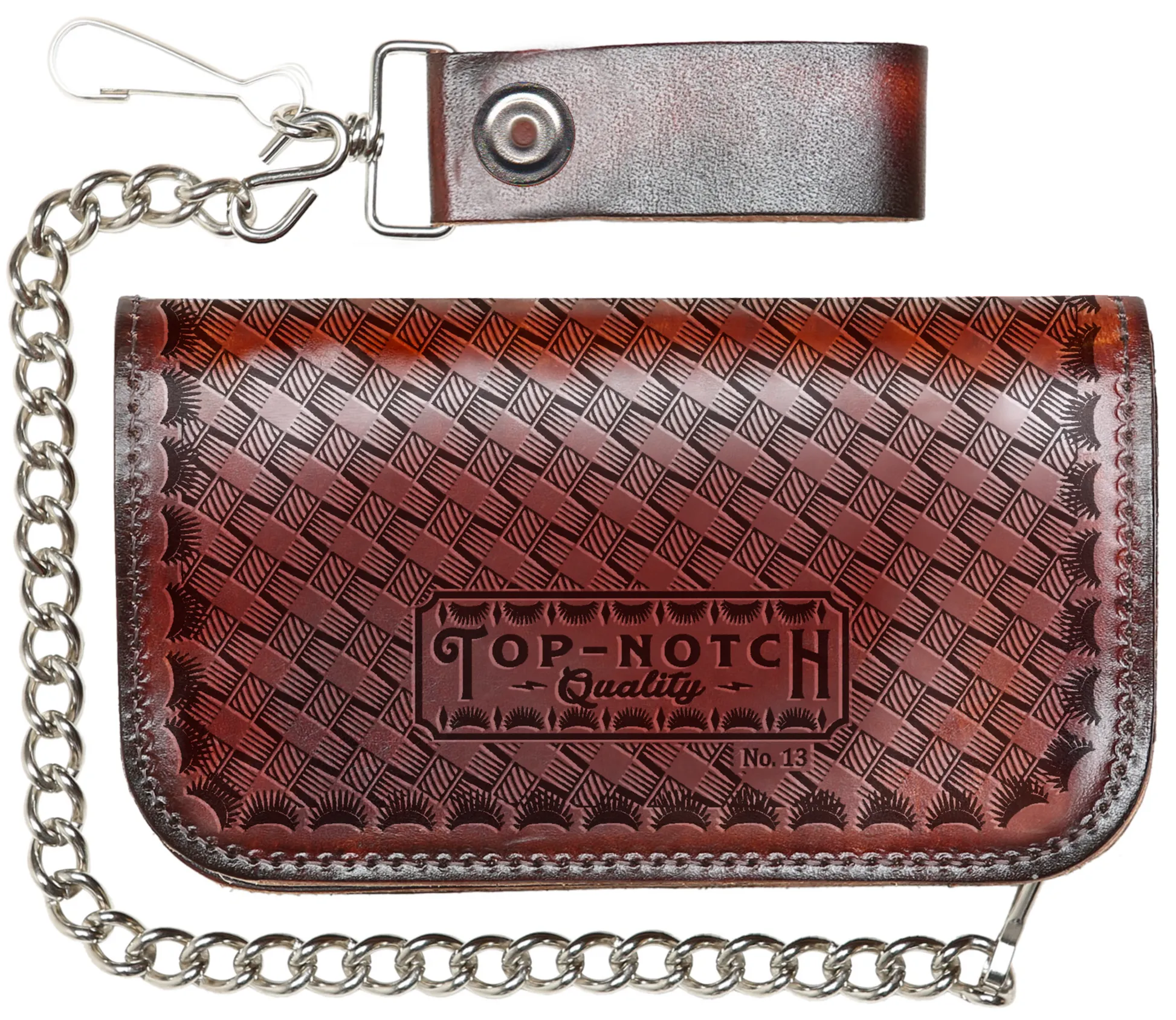 The OLD TIME Embossed Wallet - Antiqued