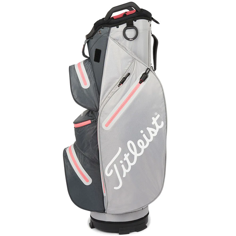 Titleist 14 StaDry Cart Bag - Grey/Charcoal/Coral