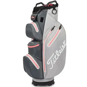 Titleist 14 StaDry Cart Bag - Grey/Charcoal/Coral