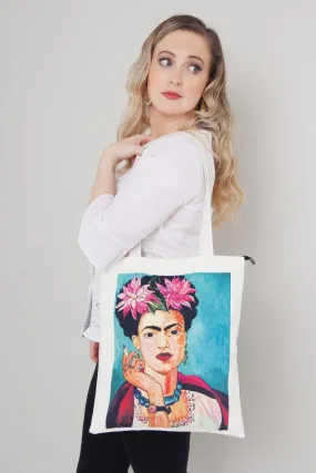 Tote Bag - Frida Kahlo Inspired - Turquaz