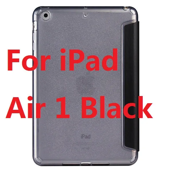 TPU Material Sleep Wake Up Support Design Holder Protective Cover Case for iPad Air 1 Air 2 Pro 9.7