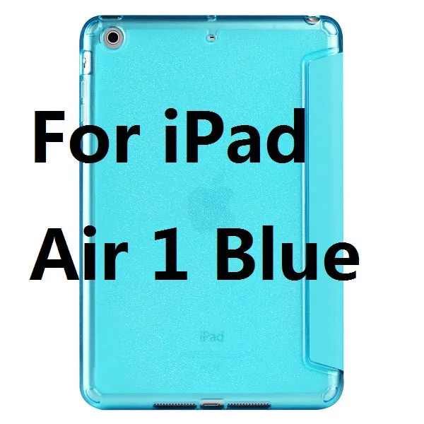 TPU Material Sleep Wake Up Support Design Holder Protective Cover Case for iPad Air 1 Air 2 Pro 9.7