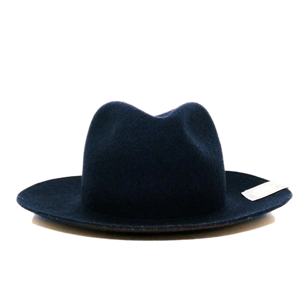 Travelers Hat in Navy Merino Wool Felt