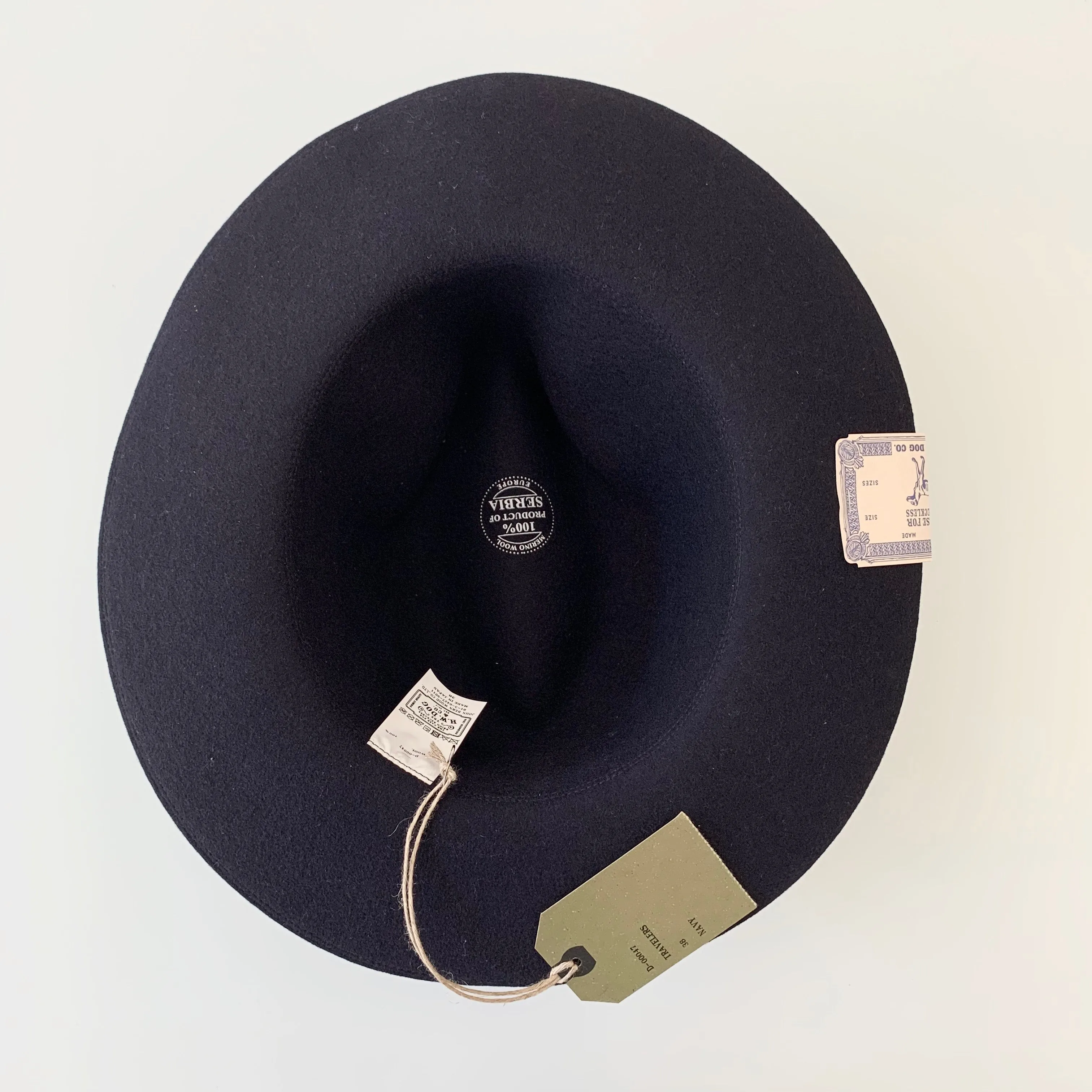 Travelers Hat in Navy Merino Wool Felt