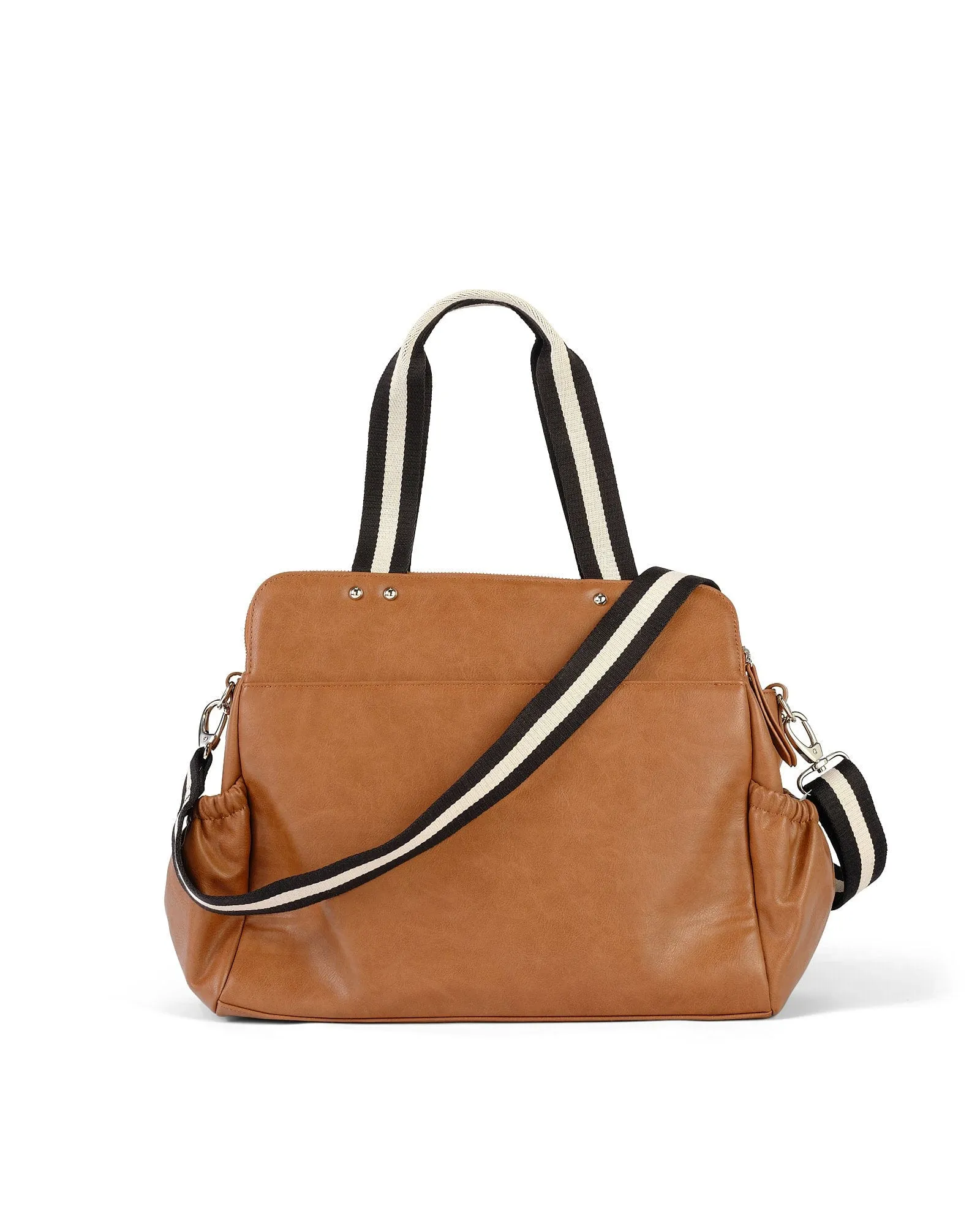 Triple Tote Nappy Bag - Tan Vegan Leather