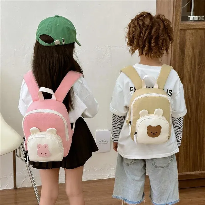 TSB79 Cool Backpacks For Children's Girls and Boys - Cartoon Bear Bunny Pattern