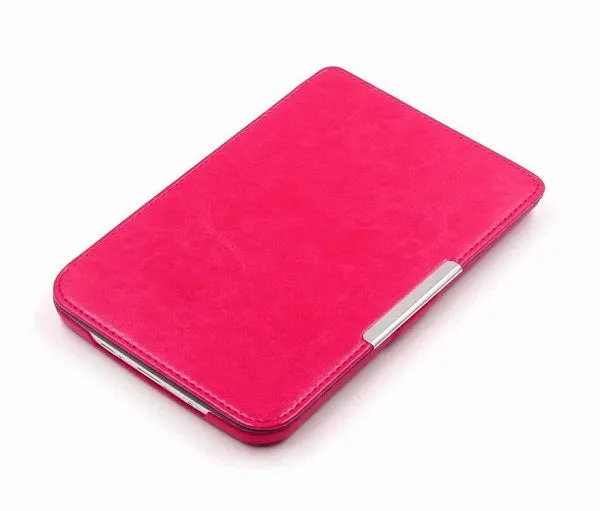 Ultra thin slim PU leather cover case for pocketbook touch lux 3 Ruby Red for pocketbook 614 plus pocketbook 615/625 ereader