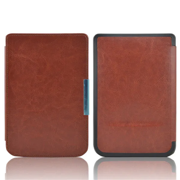 Ultra thin slim PU leather cover case for pocketbook touch lux 3 Ruby Red for pocketbook 614 plus pocketbook 615/625 ereader