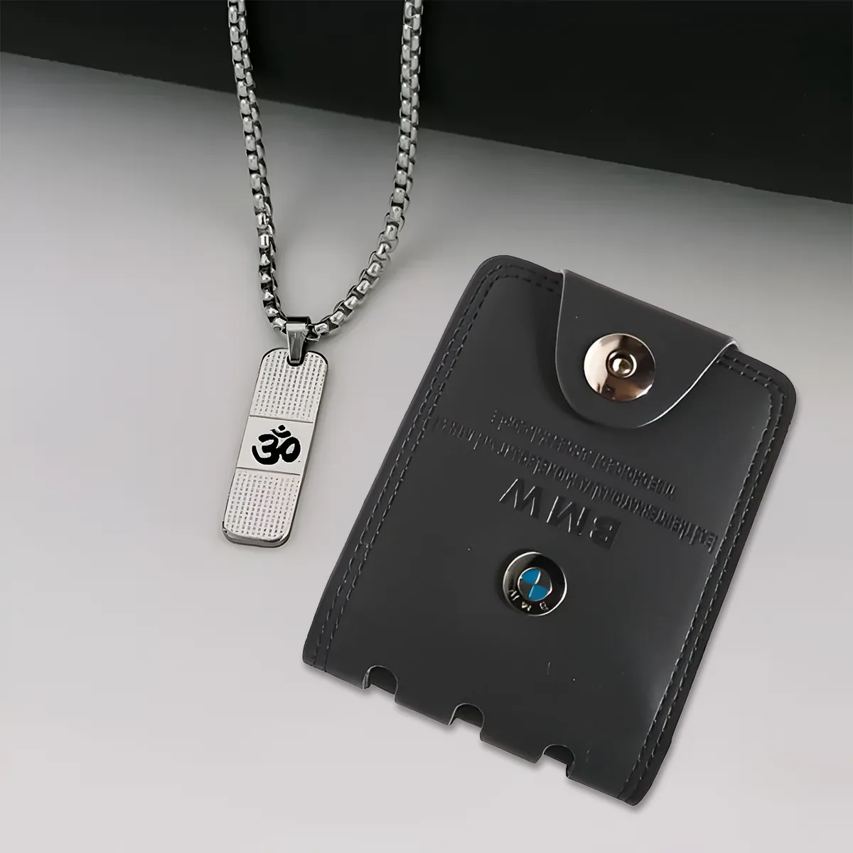 Wallet and OM Pendant with Chain Combo