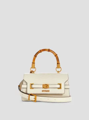 White Sibel Top Handle Bag