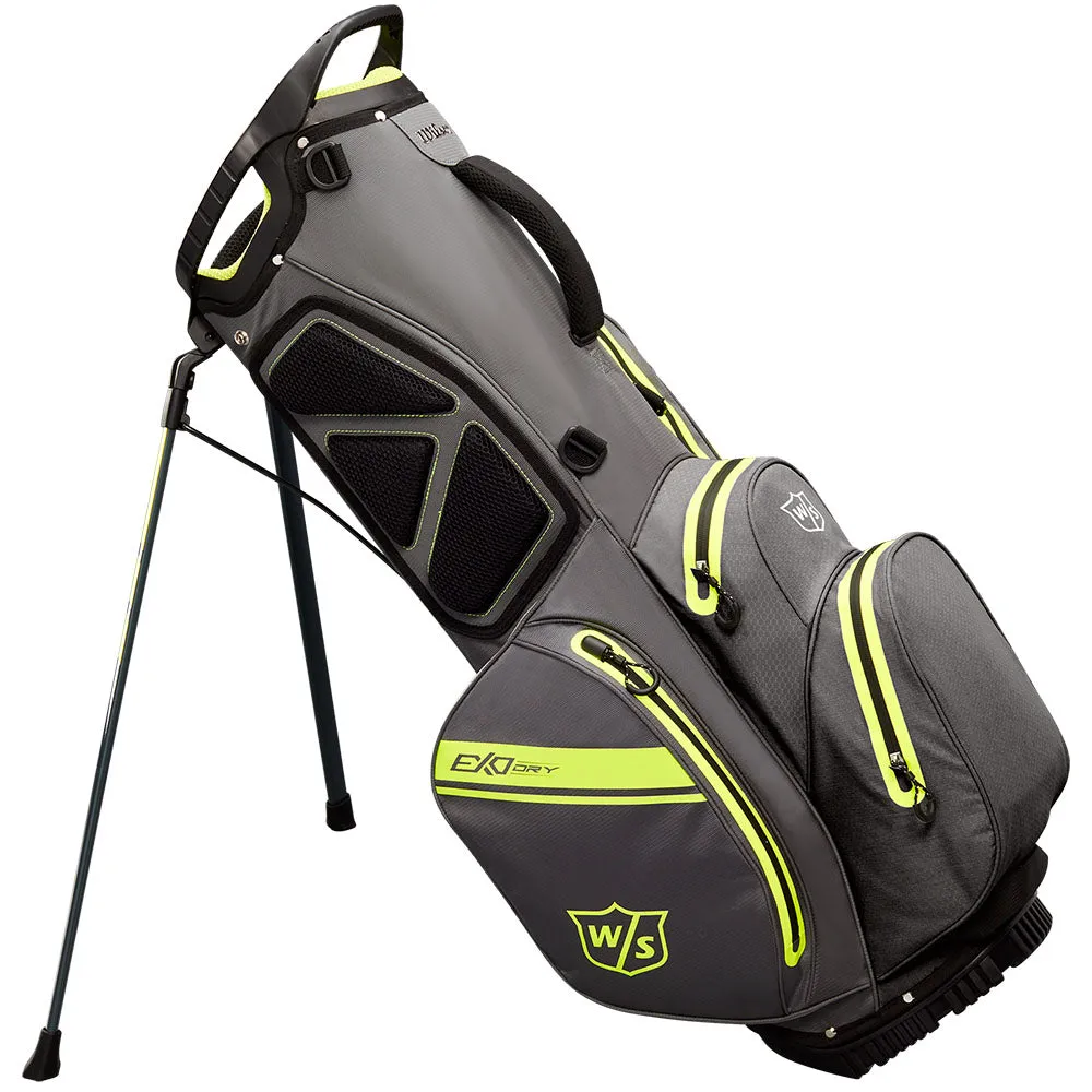 Wilson Exo Dry Waterproof Stand Bag - Charcoal/Citron/Silver