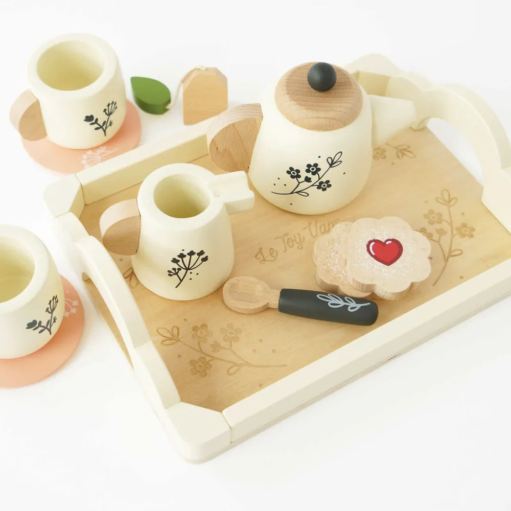 Wooden Tea Set & Tray