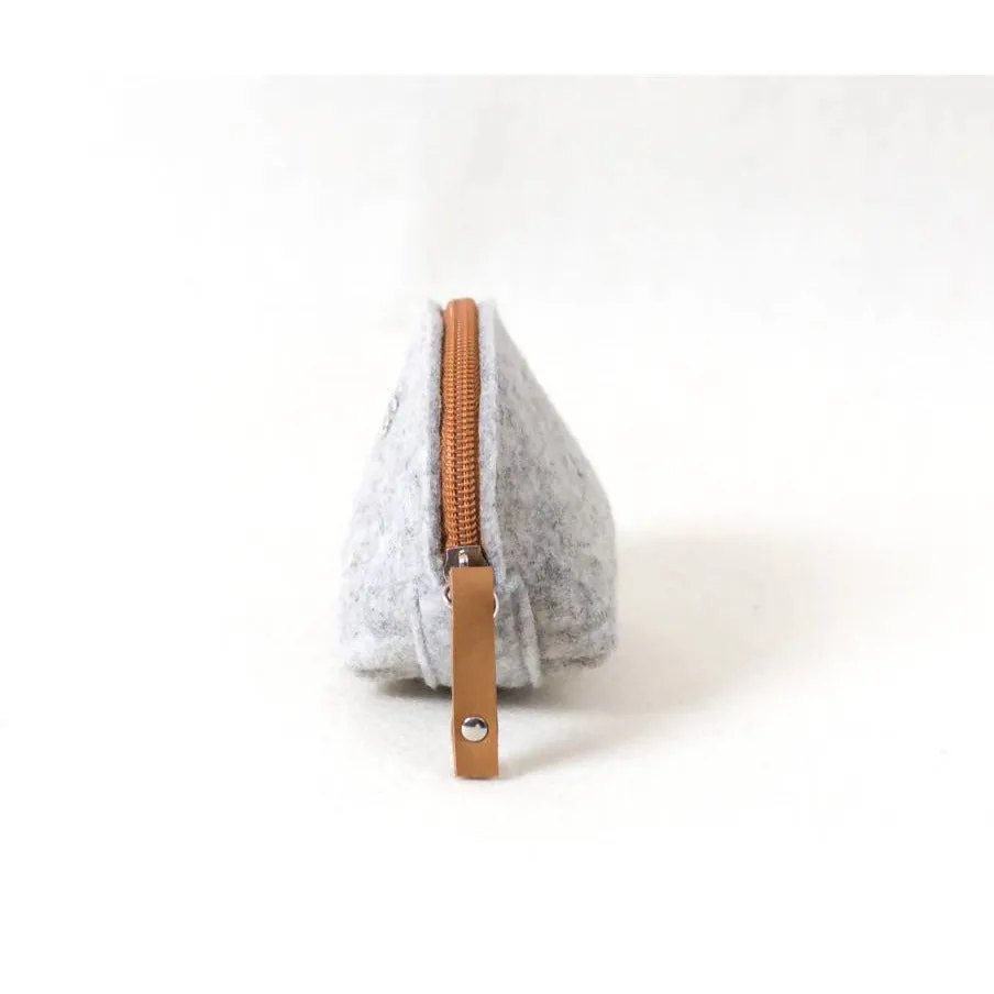 Wool Felt Mini Cosmetic Clutch