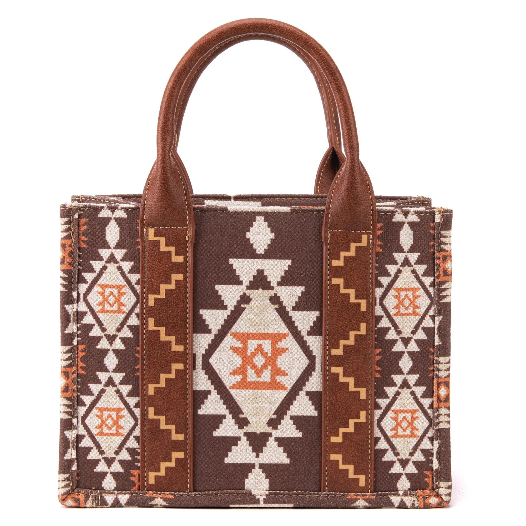 Wrangler Southwestern Print Small Canvas Tote/Crossbody Bag (WG2203-8120SCF)